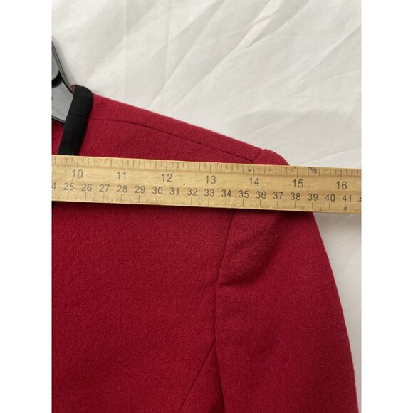 Talbots Open Front Blazer Women’s Black Red Long Jacket Size 6 - Picture 11 of 13